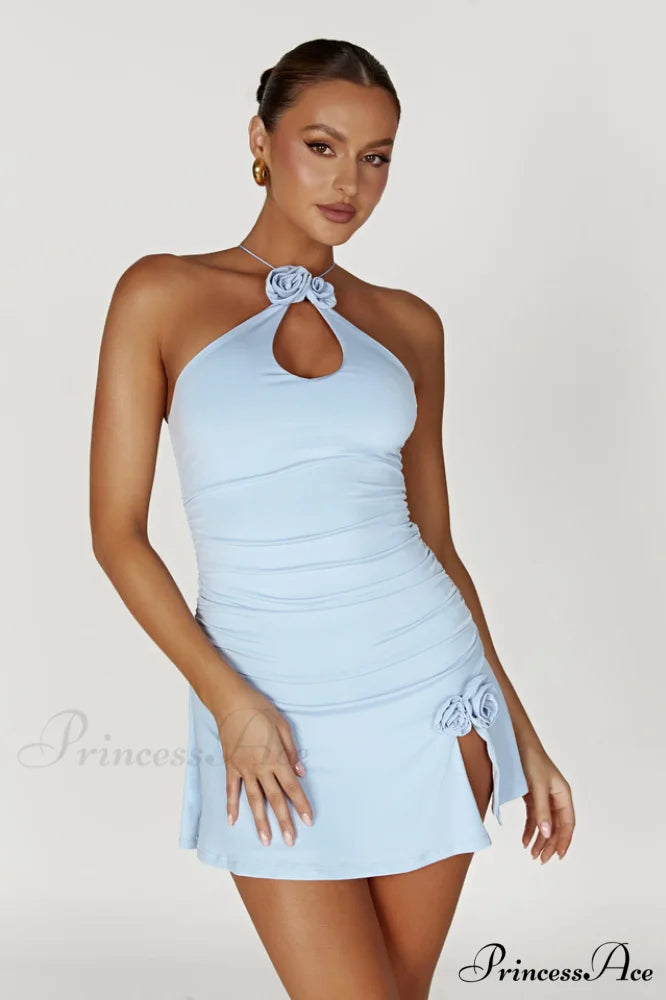 Adeline Rose Stylish Halter Mini Dress