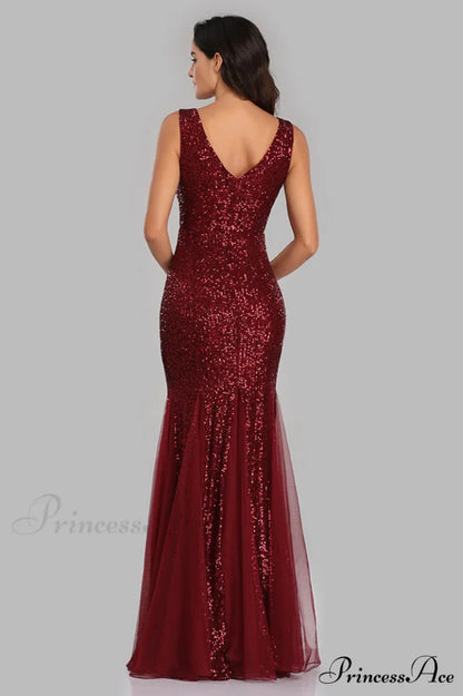 Adeline Sparkly Stylish Sequin Fishtail Gown