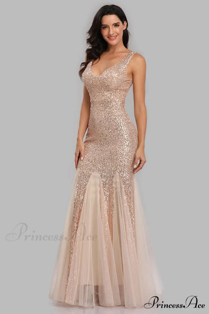 Adeline Sparkly Stylish Sequin Fishtail Gown