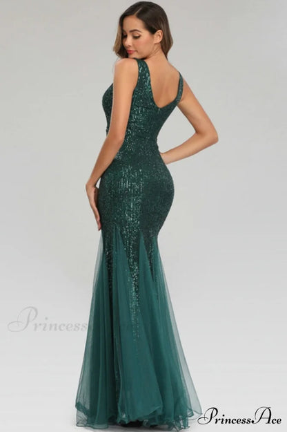 Adeline Sparkly Stylish Sequin Fishtail Gown