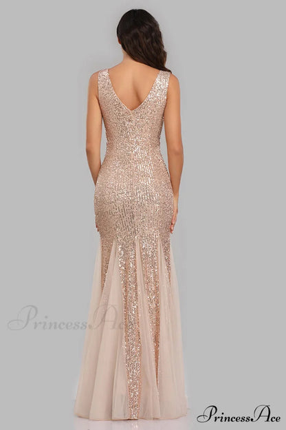 Adeline Sparkly Stylish Sequin Fishtail Gown