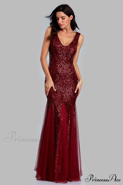 Adeline Sparkly Stylish Sequin Fishtail Gown