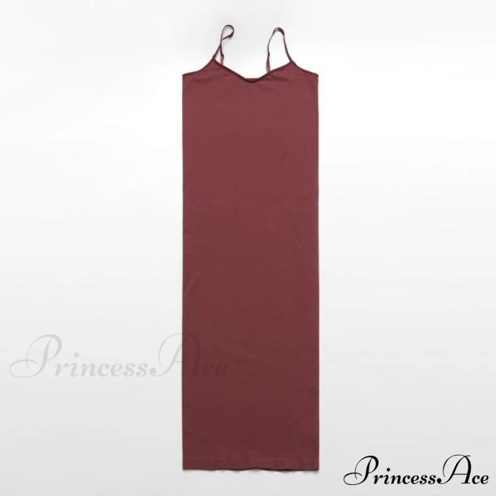 Adjustable Strap Sexy Vestidos Stretchy Bodycon Dress Cappuccino / One Size