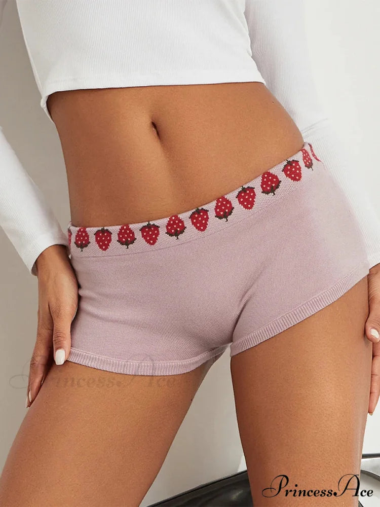 Adorable Pattern Low Cut Lounge Short short-250223