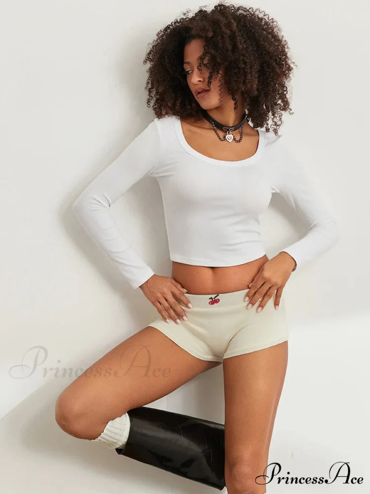 Adorable Pattern Low Cut Lounge Short short-250223