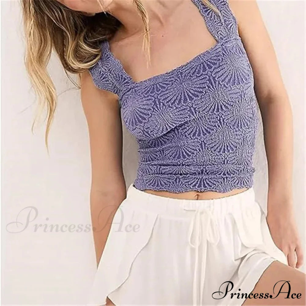 Affectionate Correspondence Square Crop Top croptop-250223