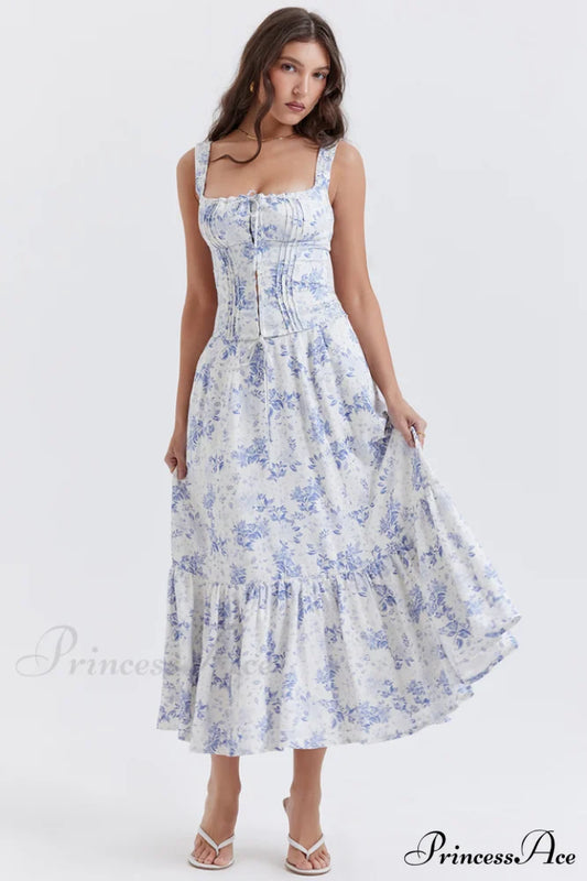 Aitana Blue Print Charming Top + Skirt Set XS / Blue Print