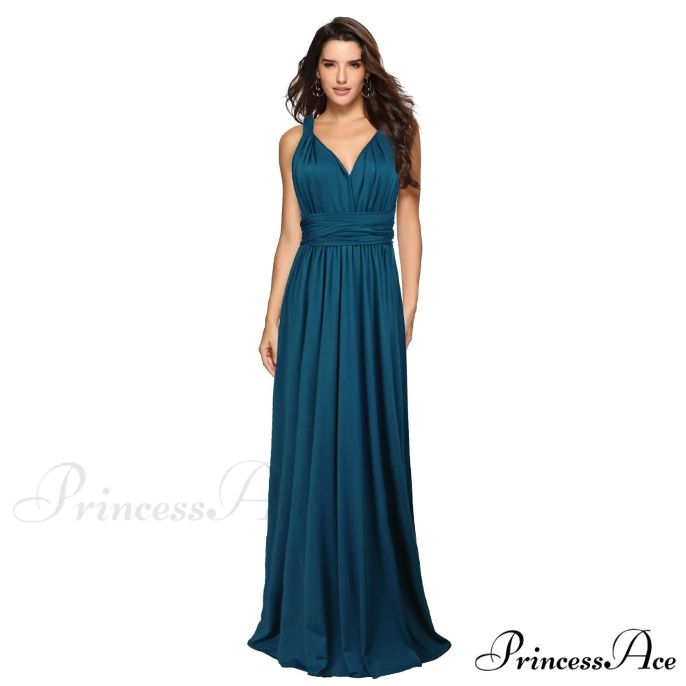 Alexandra Satin Lace Charming Back A-Line Dress Dark Green / S