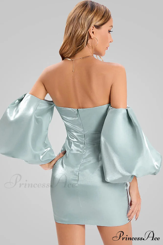 Alexandrine Puff Stylish Sleeve Mini Dress