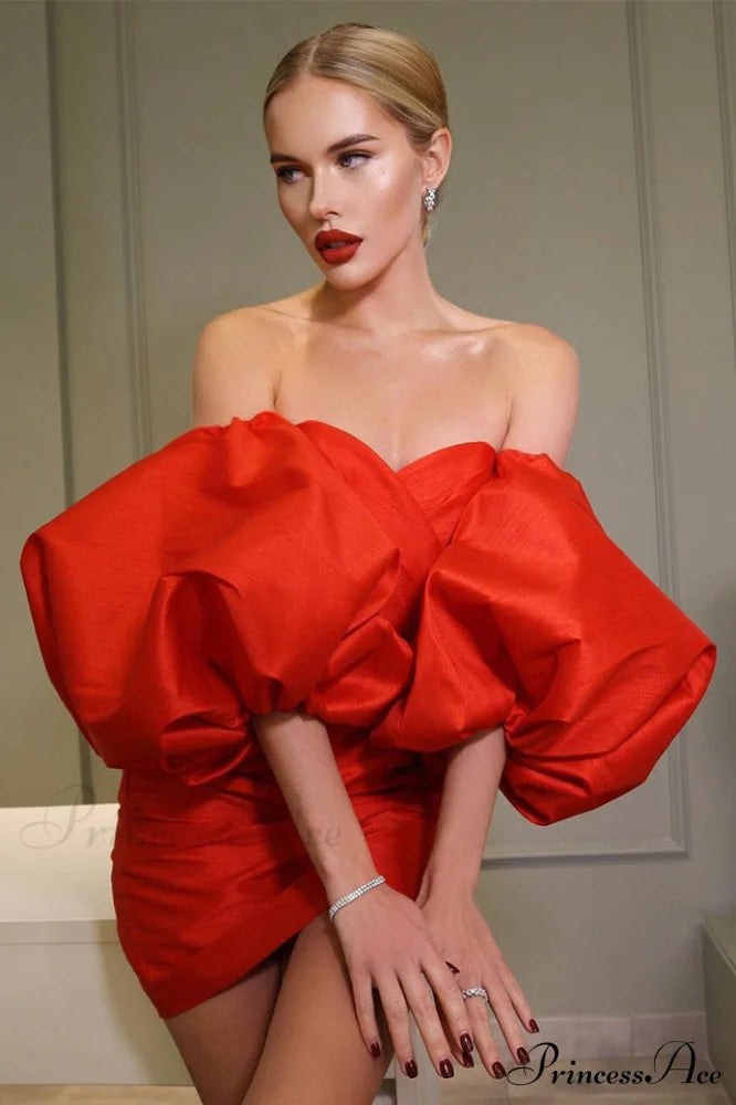 Alexandrine Puff Stylish Sleeve Mini Dress