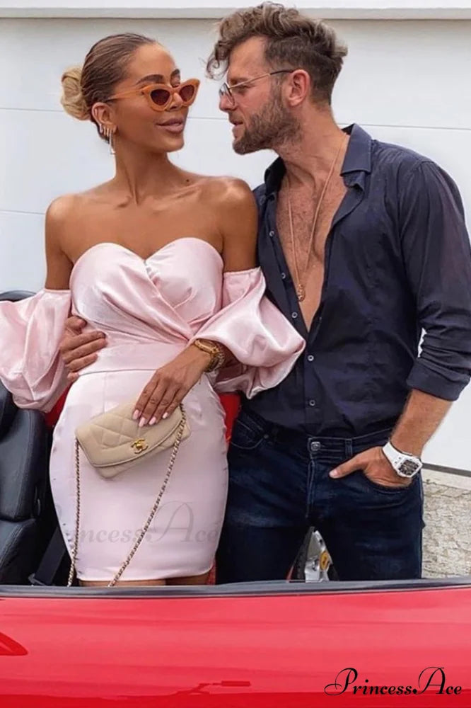 Alexandrine Puff Stylish Sleeve Mini Dress