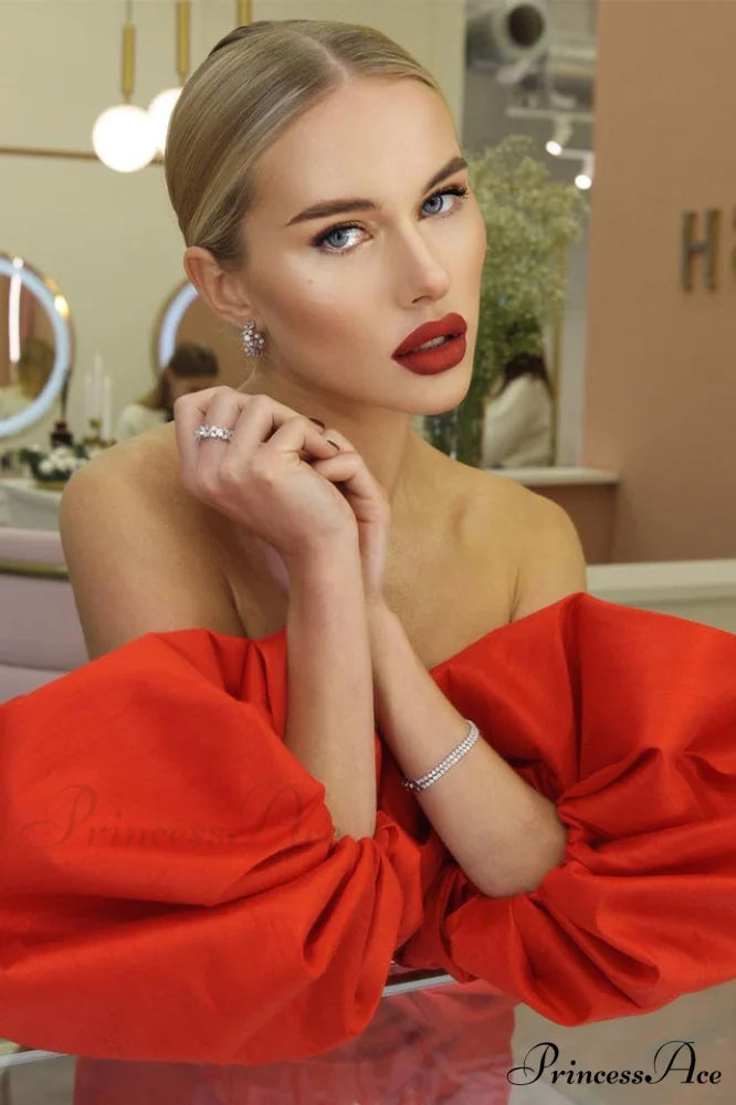 Alexandrine Puff Stylish Sleeve Mini Dress