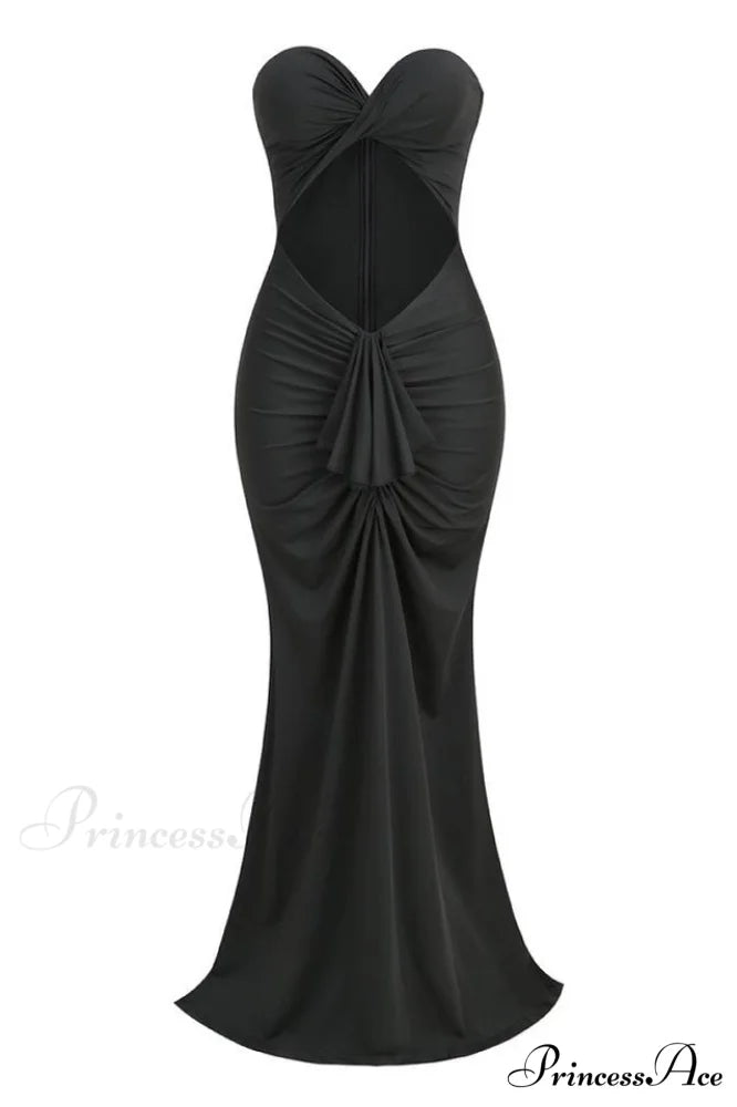 Alina Elegant Maxi Dress XS / Black