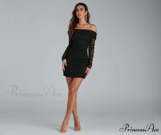 Aliya Formal Stylish Heatstone Ruched Bodycon