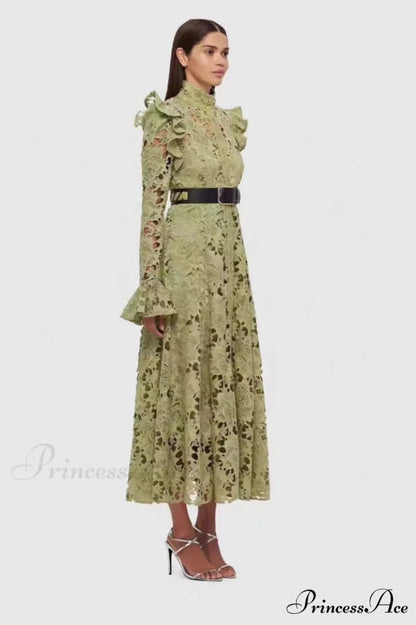 Aliyah Lace Fashion Charming Sleeve Midi Dress