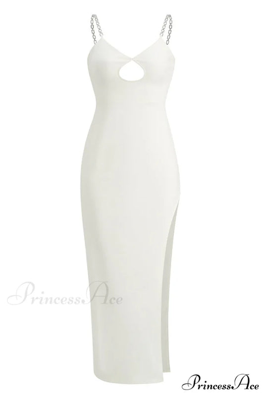 All About Love Charming Chain Sling Dress XS / White