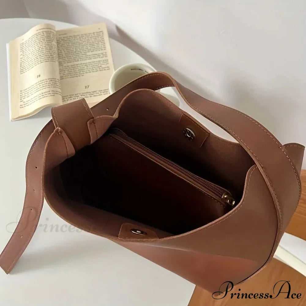 All-Match Simple Synthetic Leather Shoulder Bag shoulder-250126