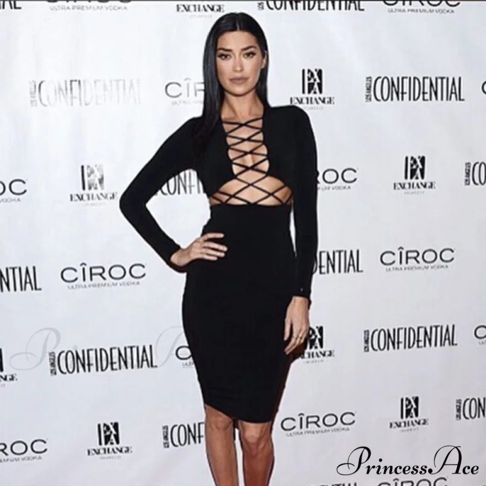 All That Lace Charming Up Mini Dress BLACK / M