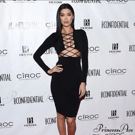 All That Lace Charming Up Mini Dress BLACK / M