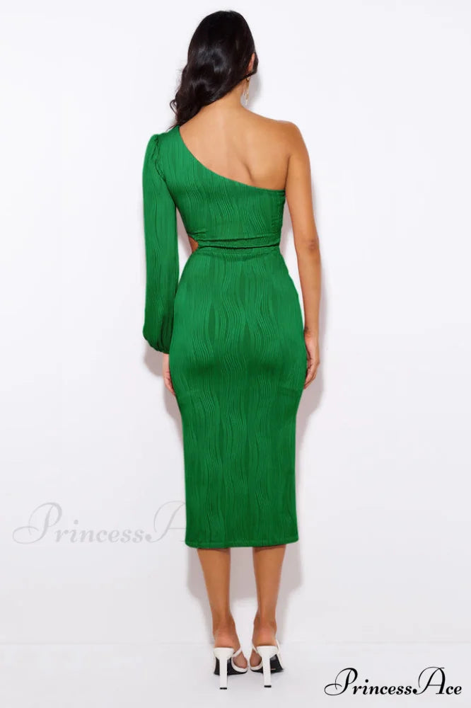 Allegra One Stylish Shoulder Midi Dress
