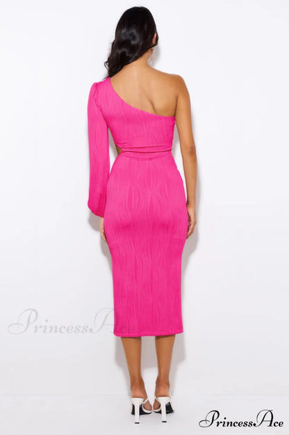 Allegra One Stylish Shoulder Midi Dress