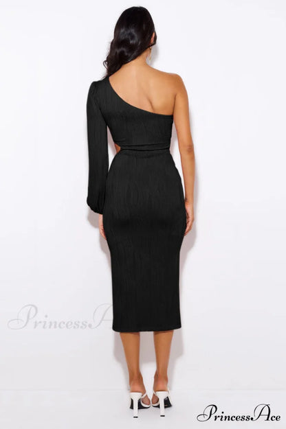 Allegra One Stylish Shoulder Midi Dress