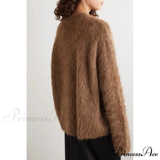 Alpaca-blend Cozy Loose Warm Comfortable Unique Trendy Casual Sweater