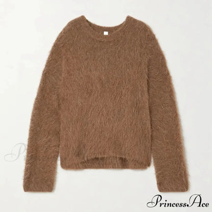 Alpaca-blend Cozy Loose Warm Comfortable Unique Trendy Casual Sweater