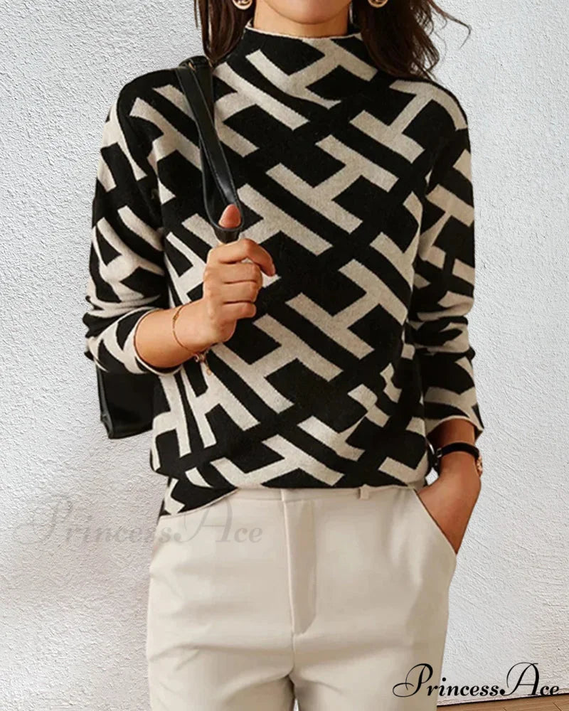 Alphabet Geometric Sweater