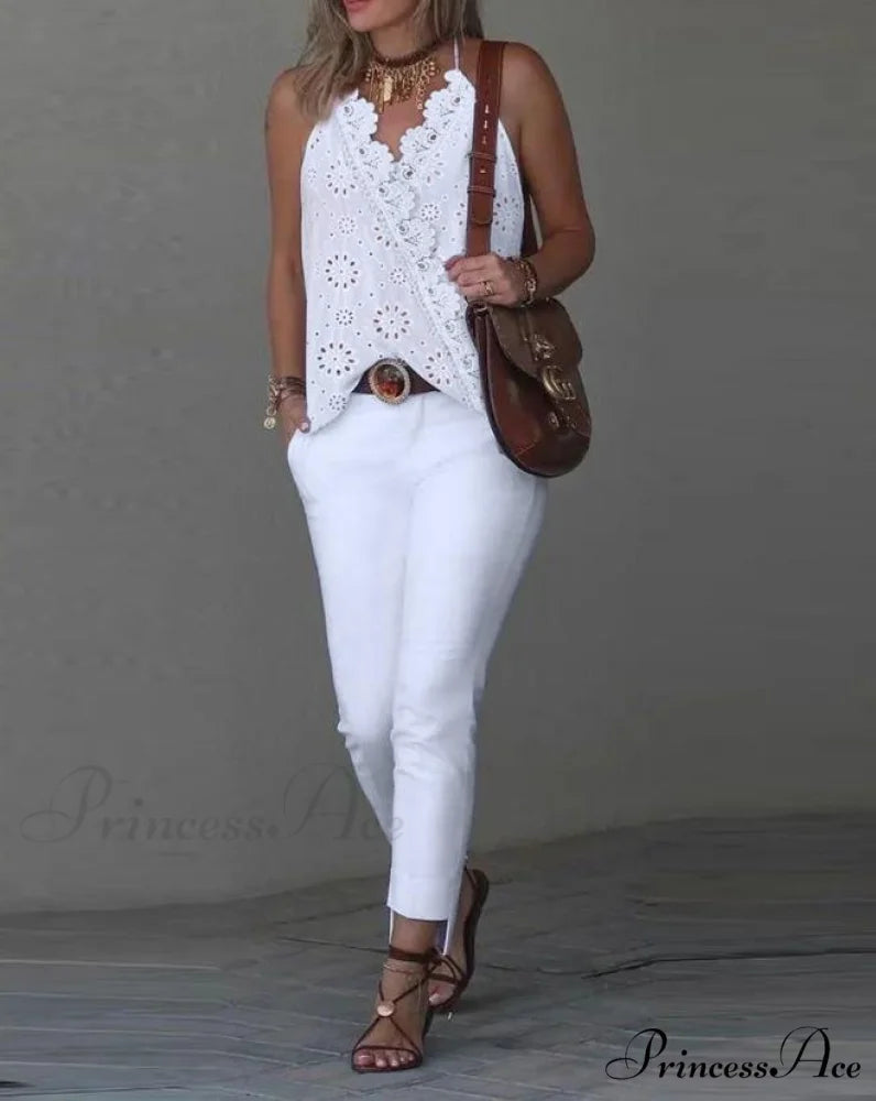 ALSU Women’s Top Input: BLACK JEANS Output: Black Denim Jeans Input: BLUE DRESS Output: Blue Midi Dress Input: WHITE