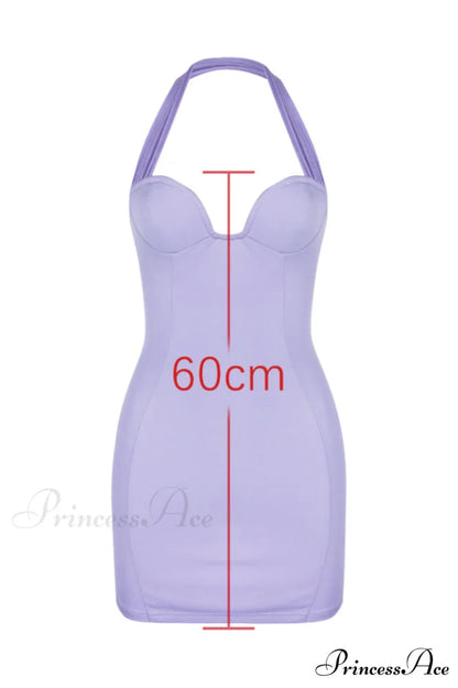 Alyssa Orchid Crepe Charming Plunge Mini Dress