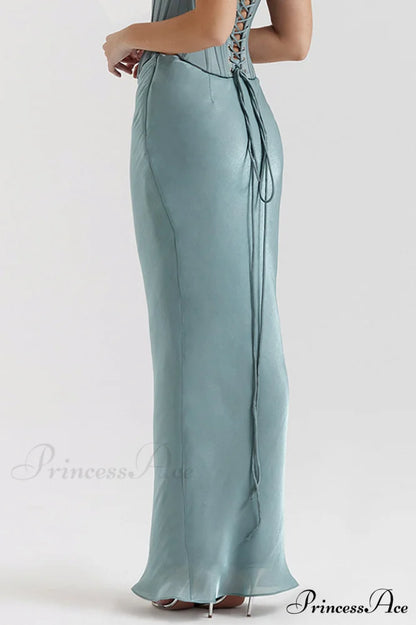 Amadi Satin Bra Charming + Maxi Skirt Set