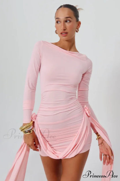 Amelia Blush Stylish Mini Dress