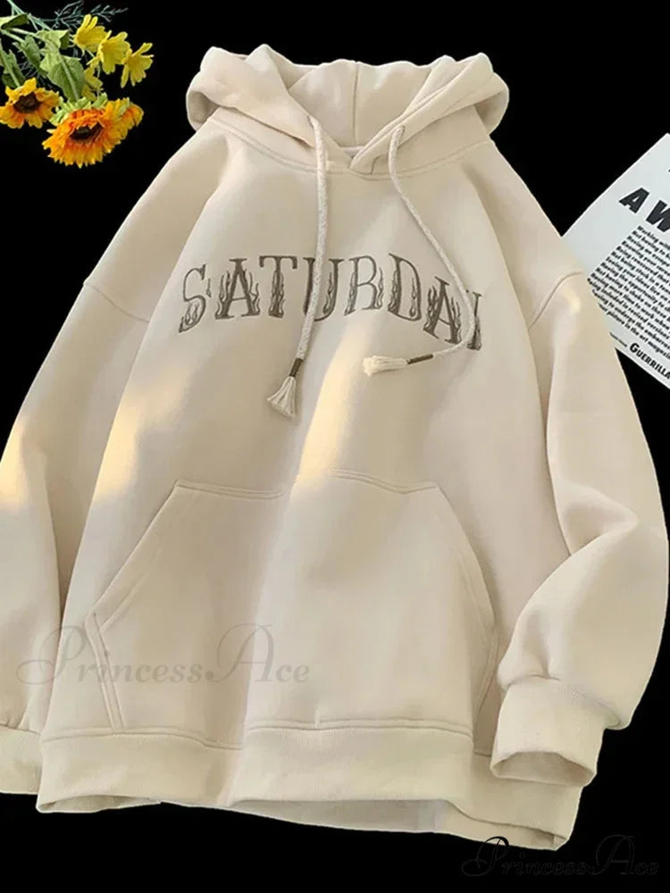 American Blaze Print Y2K Hoodie Apricot / M(40-45KG) hoodies-241228
