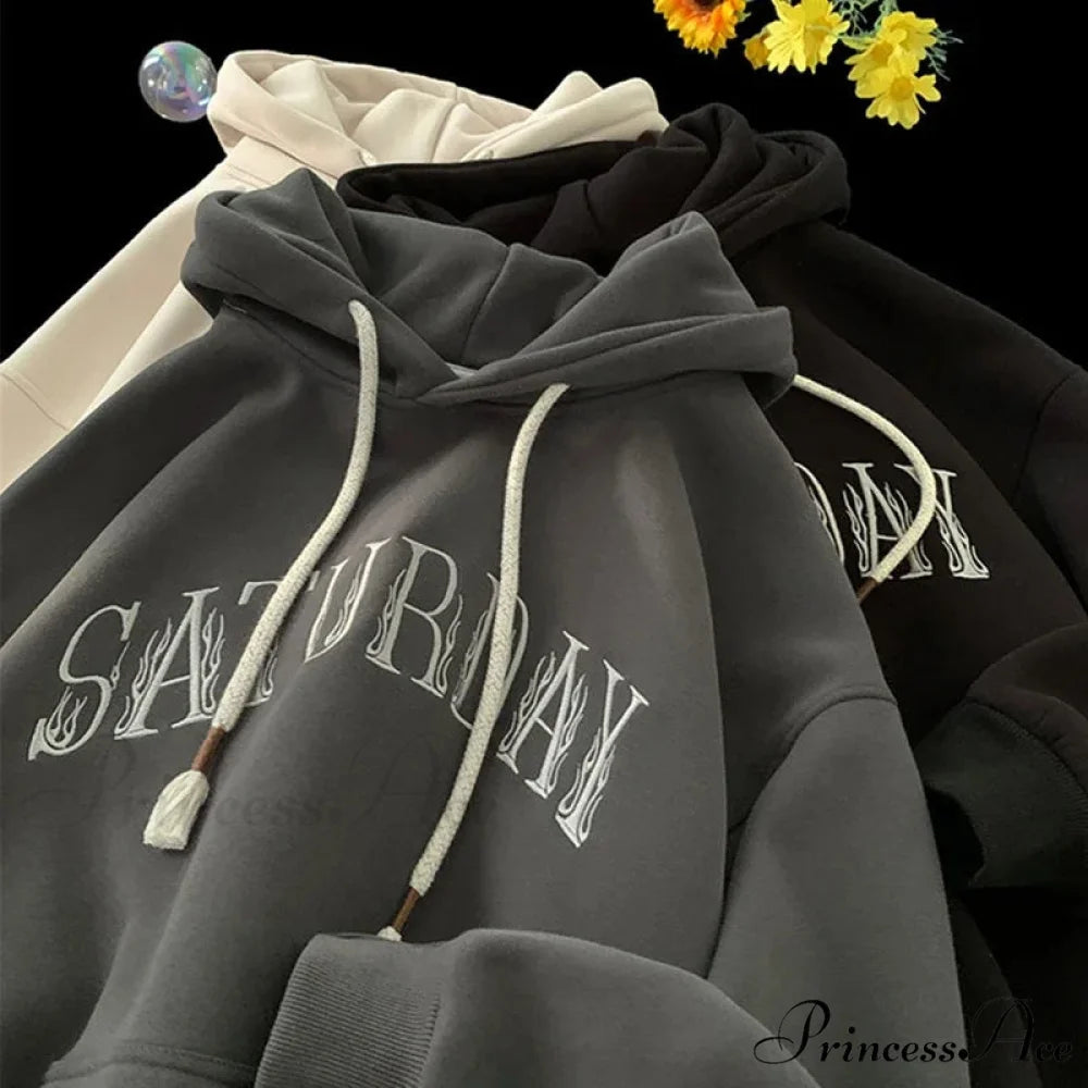 American Blaze Print Y2K Hoodie hoodies-241228