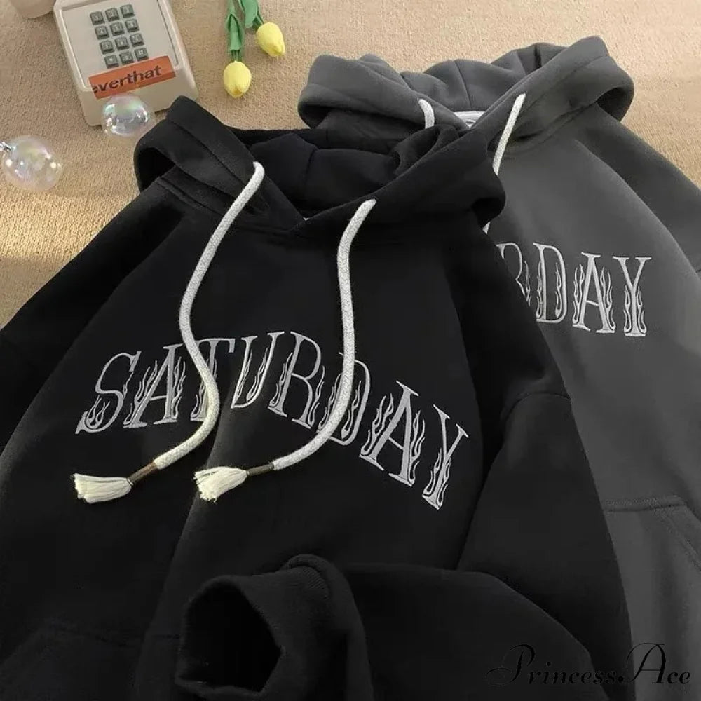 American Blaze Print Y2K Hoodie hoodies-241228