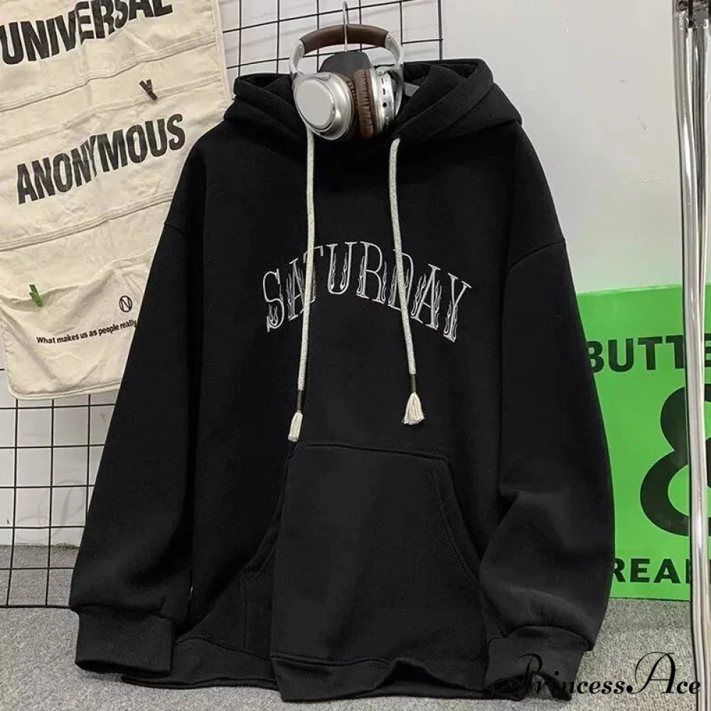 American Blaze Print Y2K Hoodie hoodies-241228