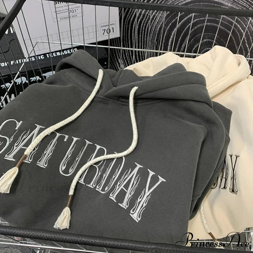 American Blaze Print Y2K Hoodie hoodies-241228