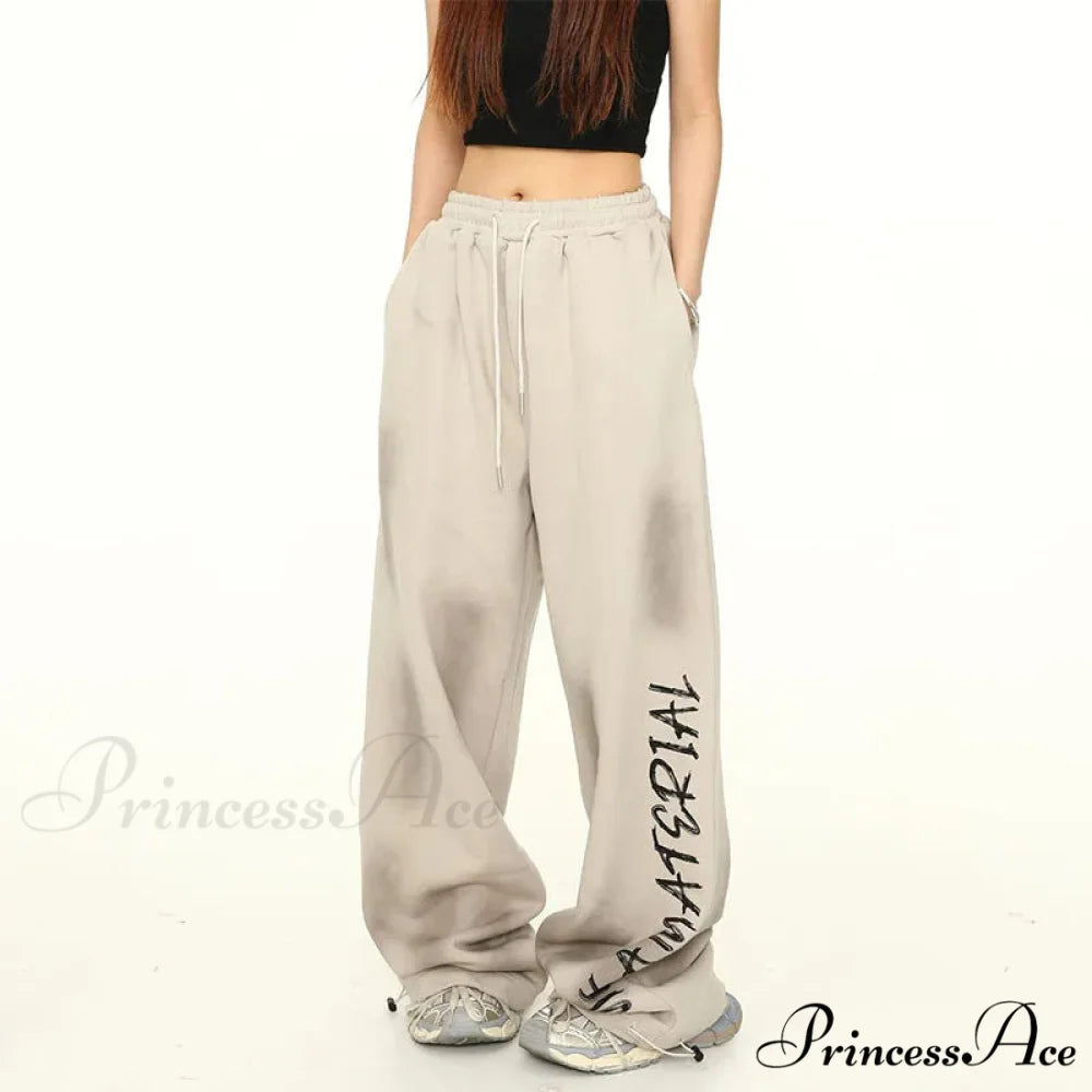 American Graffiti Tall Waist Trousers APRICOT / L pants-241228