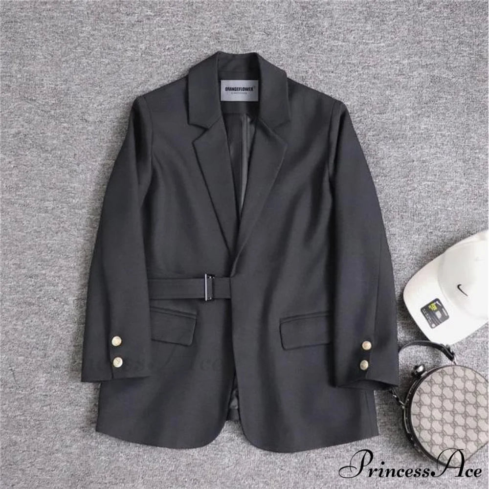Amy Fashion -fashion Sutumn New Women Fashion Casual Blazer black / S