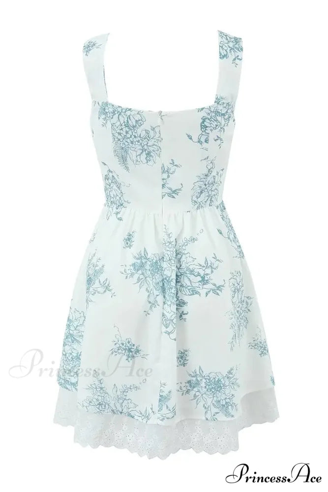 Anaheim Floral Graceful Print Mini Dress