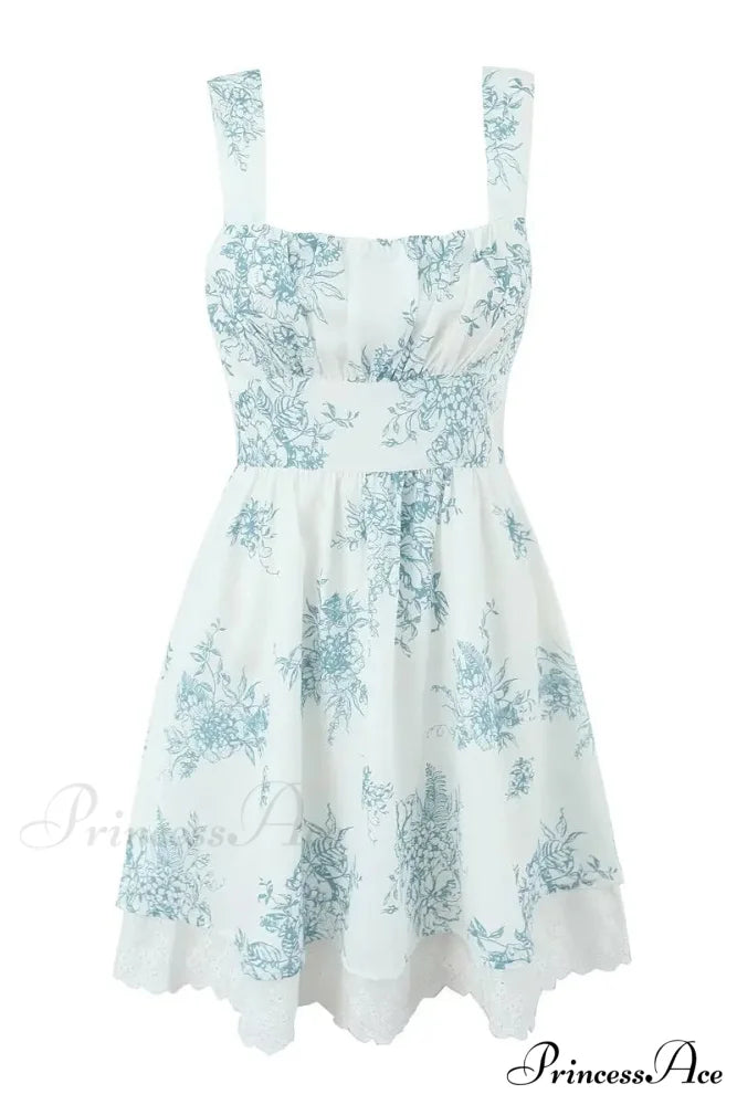 Anaheim Floral Graceful Print Mini Dress