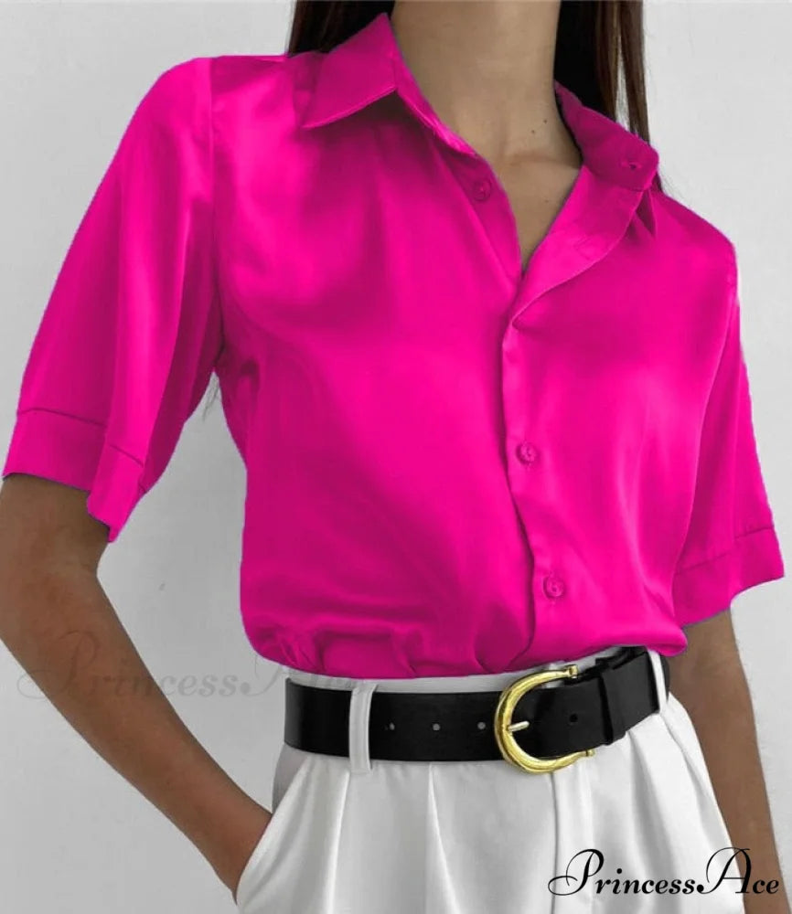 Andrea Blouse Rose Red / S