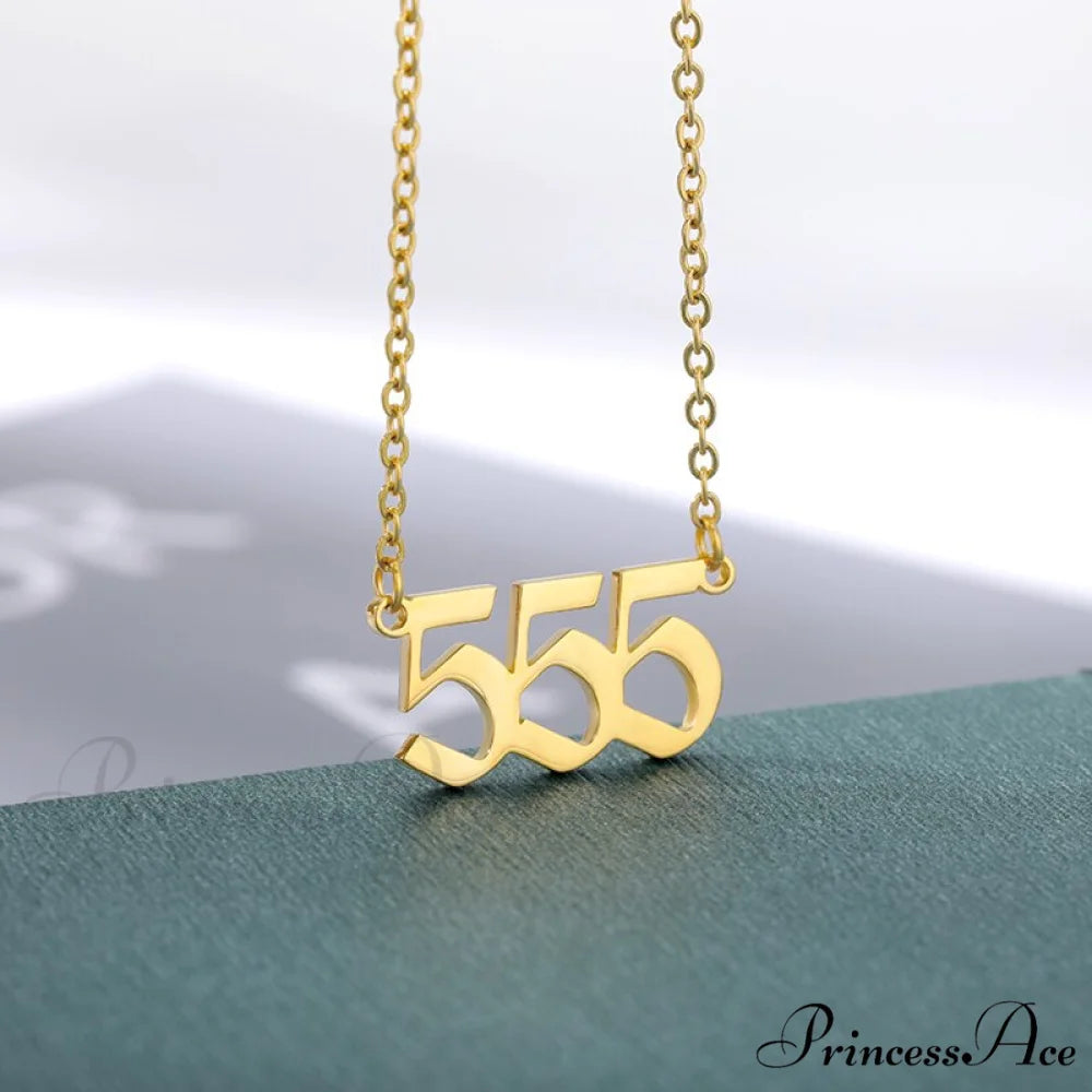 Angel Number Necklaces 555 / Gold Color