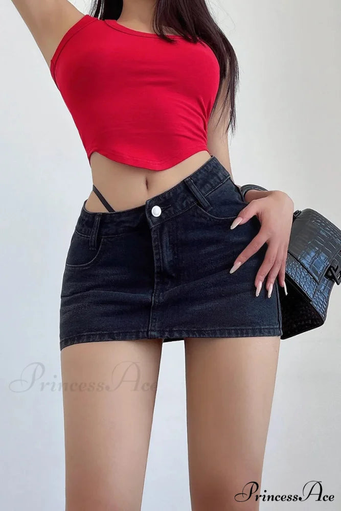 Angular Rope Unfinished Edge Skirt skirts-250223