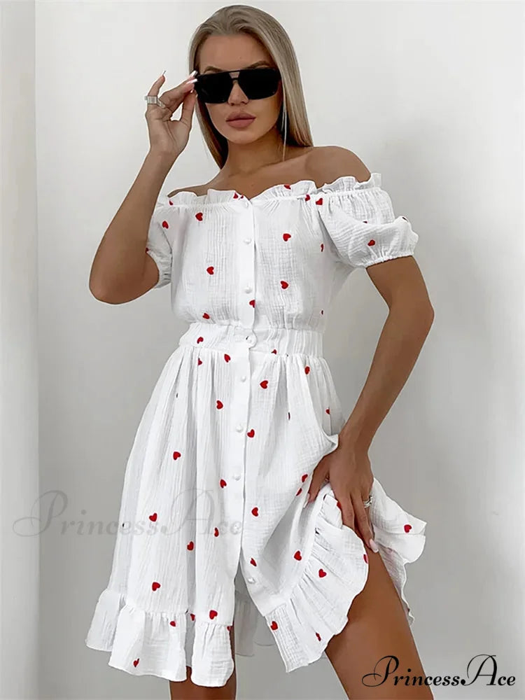 ANIA Elegant MINI DRESS White / S