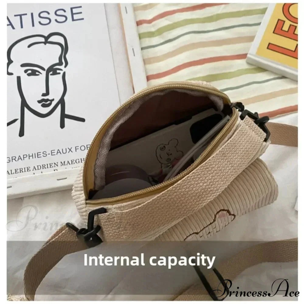 Animated Bear Informal Crossbody Shoulder Bag crossbody-250126