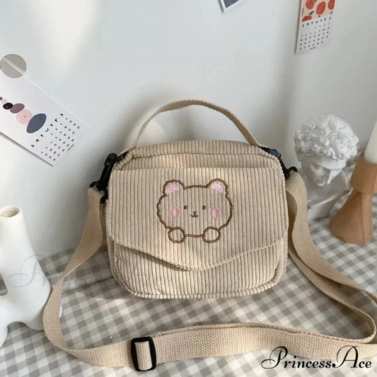Animated Bear Informal Crossbody Shoulder Bag crossbody-250126