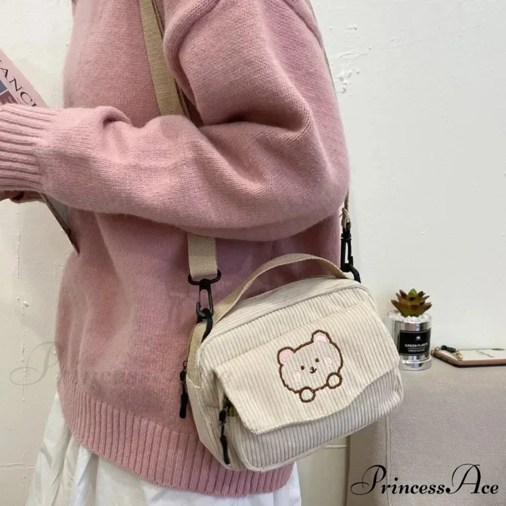 Animated Bear Informal Crossbody Shoulder Bag crossbody-250126