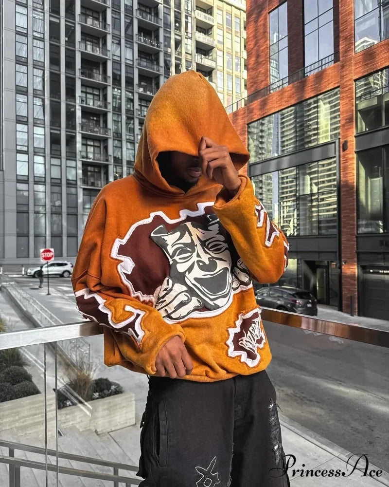 Animated Patch Embroidered Stylish Hoodie hoodies-241228